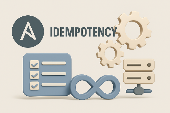 Ansible logo illustrating idempotency in automation