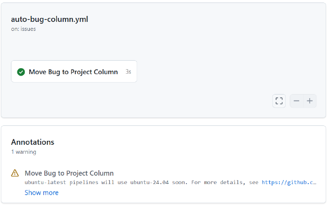 GitHub Actions warning about ubuntu-latest
